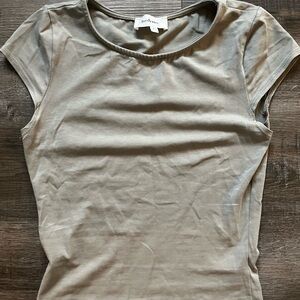 Bohme Gray Fitted Short Sleeve Tee